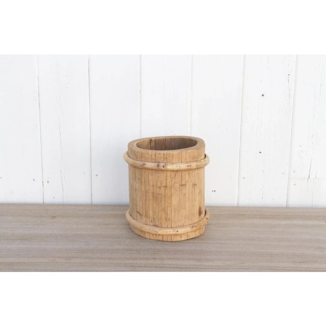 Bleached Wood & Bamboo Container For Sale - Image 4 of 8
