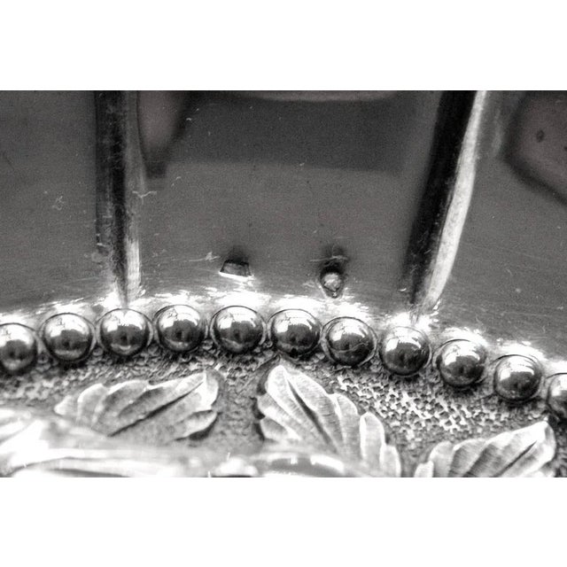 Silver 800 Plate with Fruit Decor, Vienna, 1890s For Sale - Image 5 of 6