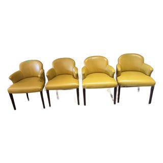 Michael Berman Studio Leather Michael Berman Chairs – Set of 4 | Beverly Hills Estate For Sale