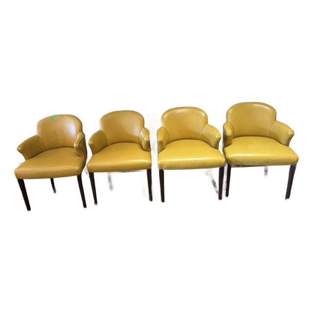 Michael Berman Studio Leather Michael Berman Chairs – Set of 4 | Beverly Hills Estate For Sale