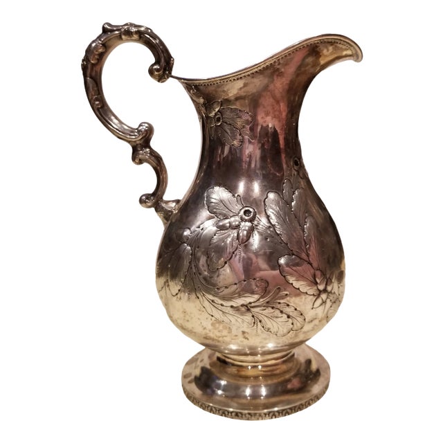 Early 19th Century American Coin Silver Water Pitcher For Sale