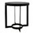 NOIR Parker Side Table in Black Metal with Marble For Sale