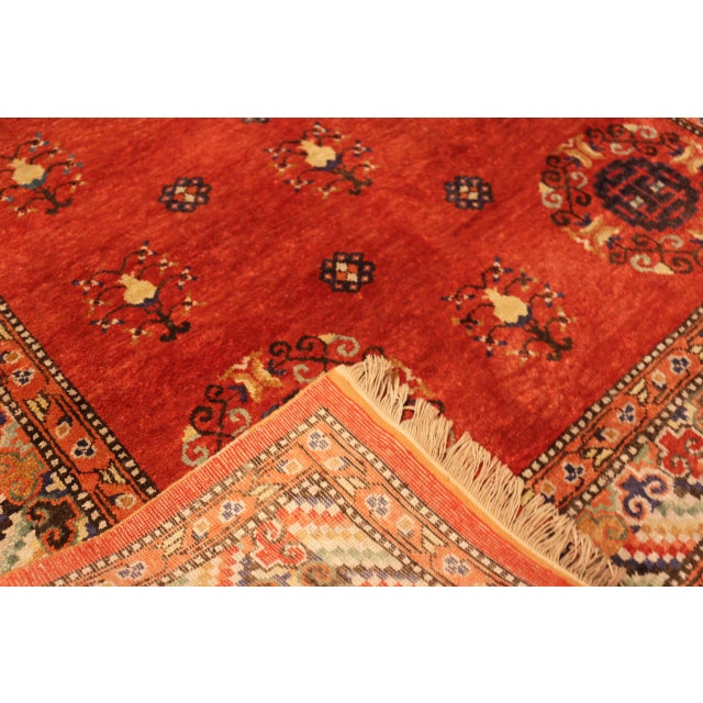 Nazmiyal Collection Vintage Silk Khotan Rug For Sale In New York - Image 6 of 6