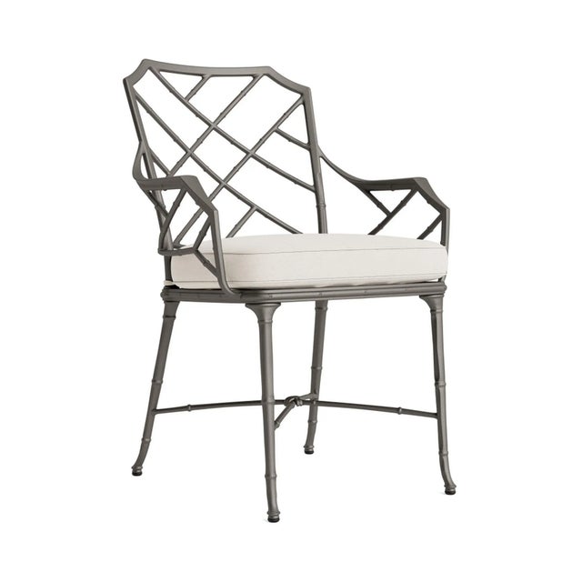 Brown Jordan Calcutta Arm Chair, Mica frame with Fusion Natural fabric For Sale - Image 12 of 12
