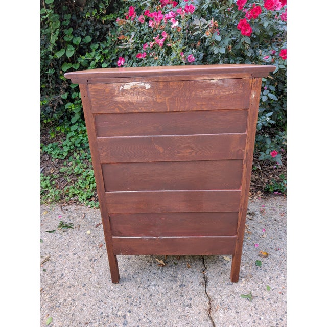 Brown Antique French Provincial Quartersawn Oak Serpentine Chest of Drawers, C. Early 1900s For Sale - Image 8 of 8
