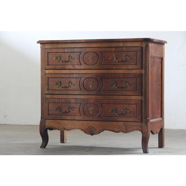Vintage French Provençal Louis XVI Walnut Commode, 18th Century For Sale - Image 13 of 13
