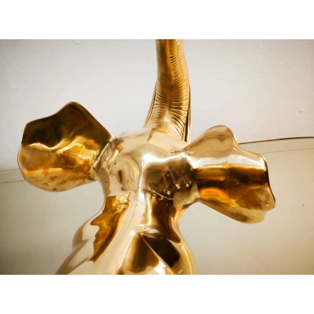 Vintage Gold Brass Elephant For Sale - Image 6 of 10