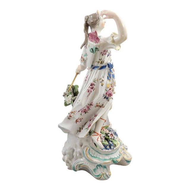 Porcelain Figure of Diana with a Hunting Dog from Derby, 1760s For Sale - Image 4 of 14