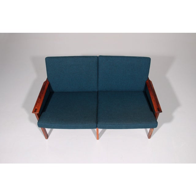 Wood Capella Bench by Illum Wikkelsø for Niels Eilersen, 1960s For Sale - Image 7 of 10