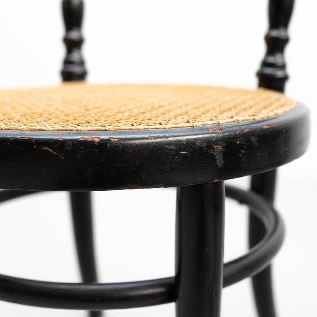 Set of Early 20th Century Rattan and Wood Chairs For Sale - Image 16 of 18