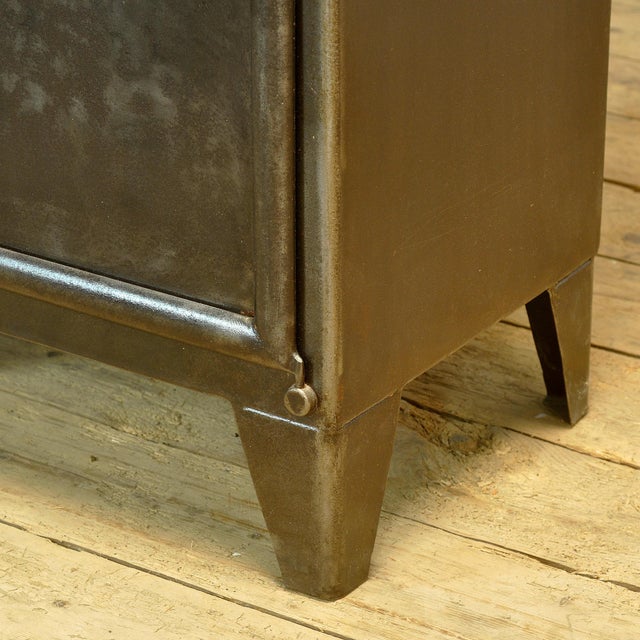 Black Glass and Iron Medical Cabinet from Kovona, 1950s For Sale - Image 12 of 14