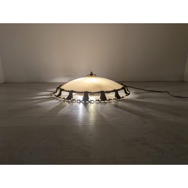 Antique Palace Ceiling Lamp in Glass and Brass, 1970 For Sale - Image 13 of 15