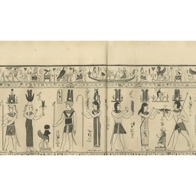 Gold After Montfaucon, Bembine Tablet of Isis from Antiquity Explained, 1721, Engraving For Sale - Image 8 of 11