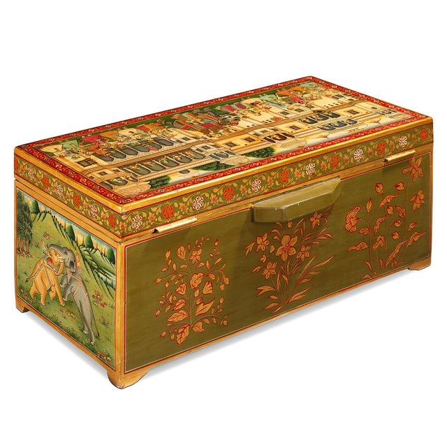 Vintage Indian Blanket Box, 1950s For Sale - Image 3 of 10