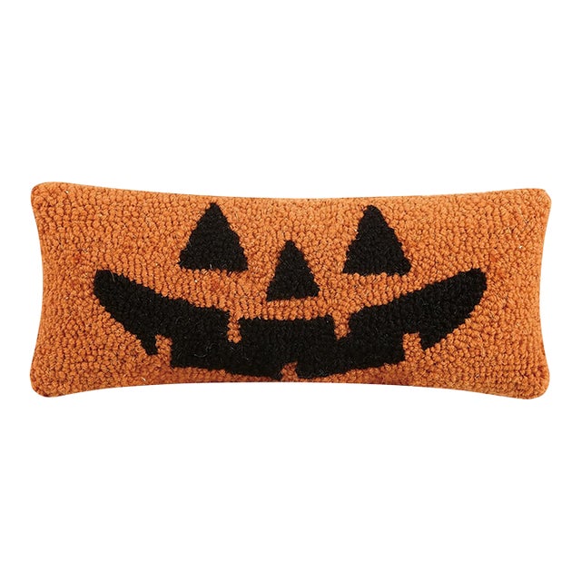 Jack-O-Lantern Hook Pillow 12" x 5" For Sale