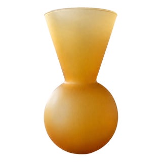 Vintage Vase in Orange Glass Paste, 1973 For Sale