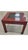 Antique Chinese Red Painted Side Table With Inset Slate Stone Top For Sale In Milwaukee - Image 6 of 11