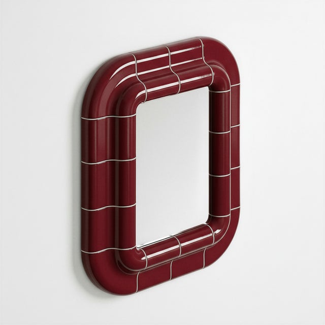 Lolita Mirror in Deep Burgundy by Tilecito For Sale - Image 4 of 8