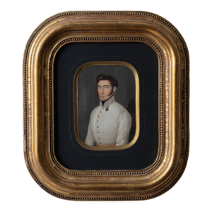 Austrian Leutnant Miniature Portrait, c.1840