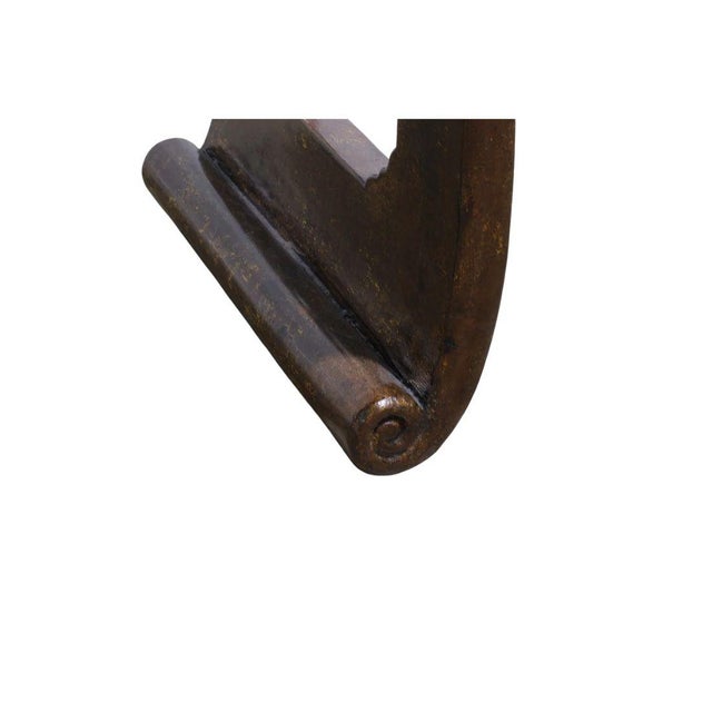 Chinoiserie Style Painted Brown and Gilt Waterfall Coffee Table For Sale - Image 4 of 5