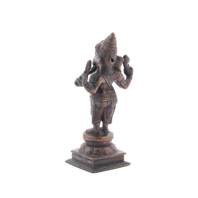 Indian Cast Bronze Figure of Ganesha, C. 1800's For Sale - Image 4 of 10