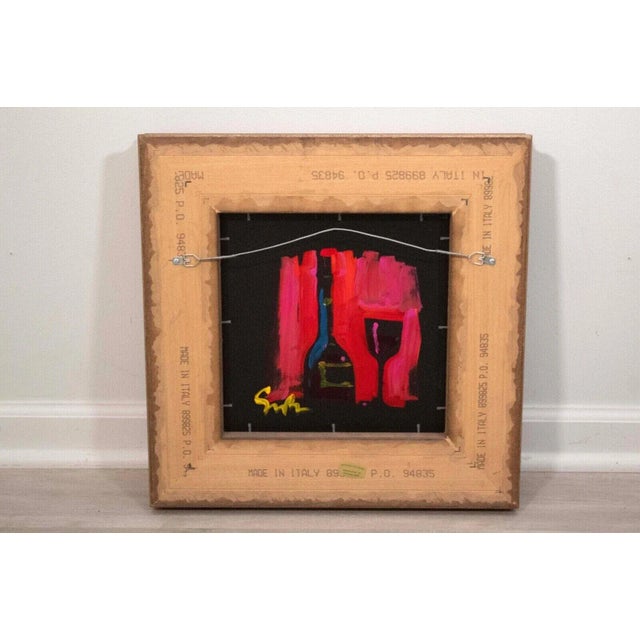 Late 20th Century Simon Bull Grapes Giclee Signed Acrylic Painting on Verso Framed 11/195 For Sale - Image 10 of 11