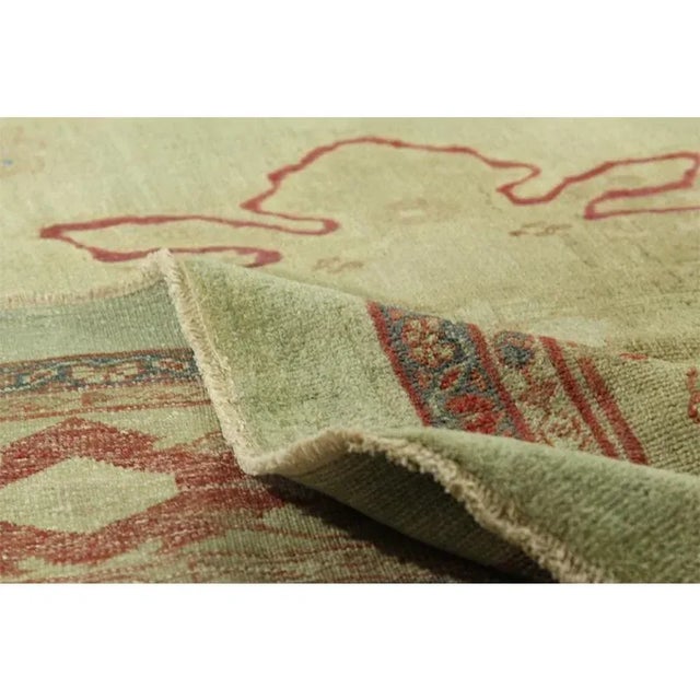 1910s Antique Persian Sultanabad Area Rug 13’0″ X 14’10” For Sale - Image 10 of 12