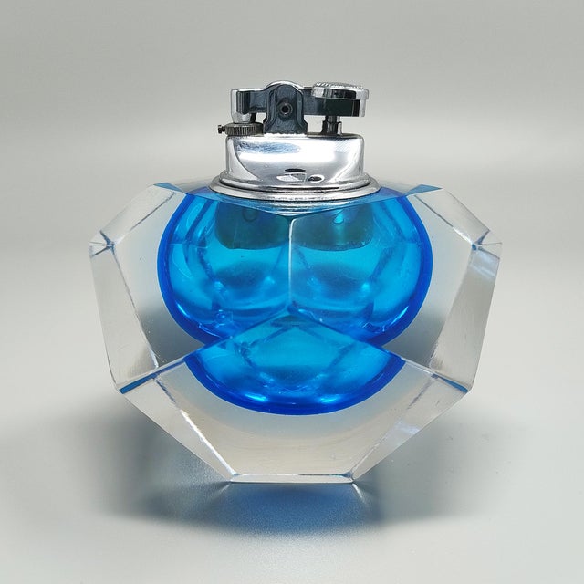 1960 Stunning table lighter in Murano sommerso glass by Flavio Poli for Seguso. Made in italy. Handcrafted in Italy using...