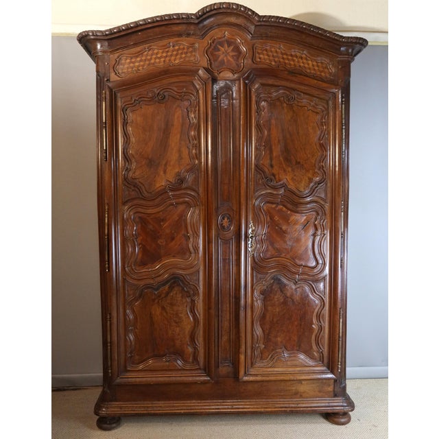 18th Century Walnut Wardrobe For Sale - Image 15 of 16