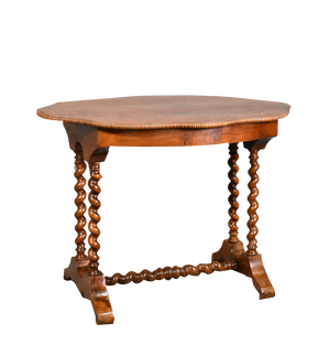 Antique French Gueridon Table in Walnut, 1890s