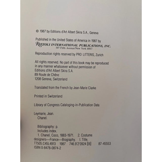 Vintage 1987 Chanel Monograph Book by Jean Leymarie - Inscribed Rizzoli Skira For Sale - Image 4 of 6