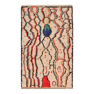 Nazmiyal Collection Vintage Colorful Allover Design Tribal Berber Moroccan Rug For Sale