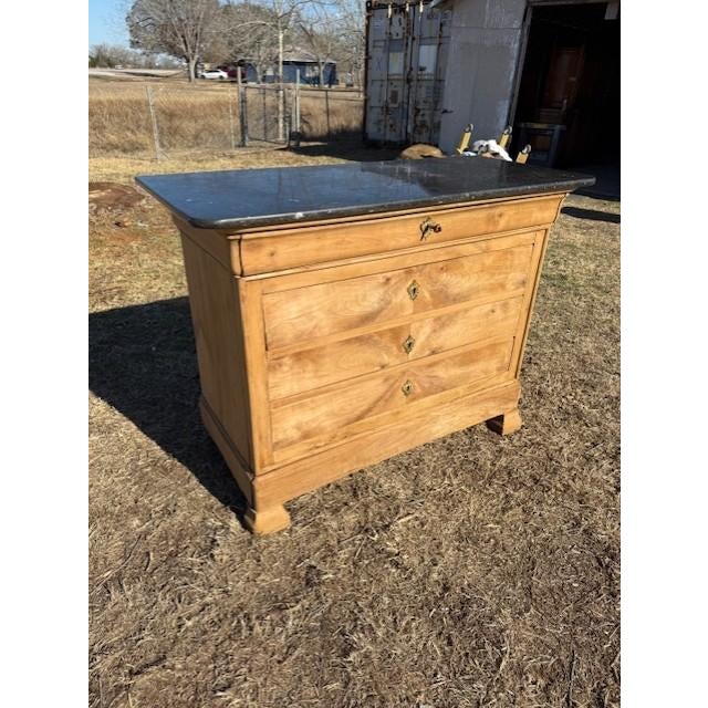 19th Century French Louis Philippe Bleached Marble Top Chest of Drawer / Commodes For Sale - Image 16 of 18