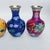 Blue Set of 4 Vintage Cloisonné Enamel Dragon Vases With Gilt Rims For Sale - Image 8 of 9