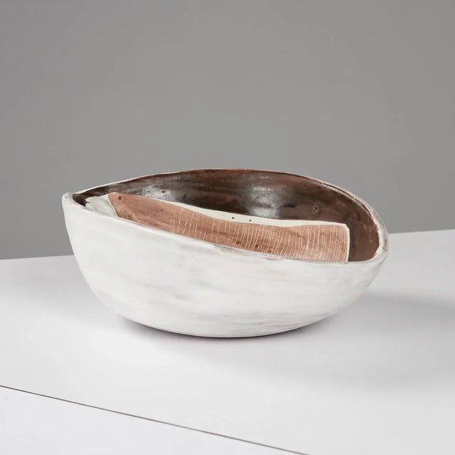 Ceramic Large Coupe Bowl by Mado Jolain, 1960s For Sale - Image 7 of 9
