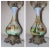 Large Antique Hand Painted Porcelain Bronze Crystal Electrified Oil Table Lamp For Sale - Image 11 of 12