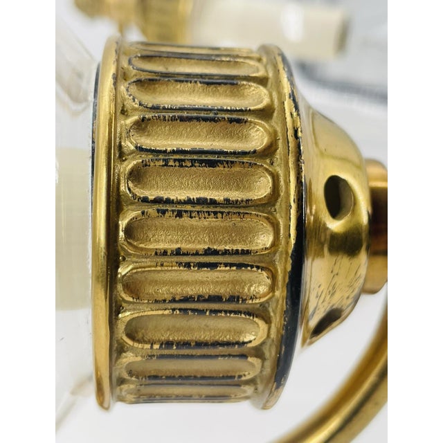 1990s Charles Edwards London Brass Hurricane Wall Sconces - a Pair For Sale - Image 15 of 18