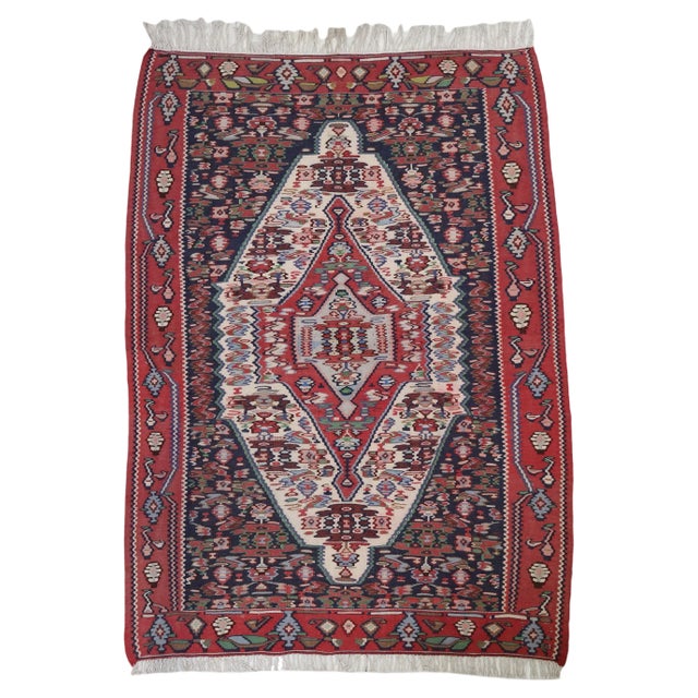 Vintage Sanne Kelim Rug, 1940s For Sale