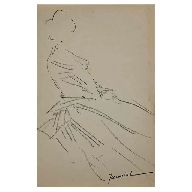 Pierre Georges Jeanniot, Figure, Original Drawing, Early 20th-Century For Sale