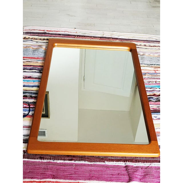 1970s Dyrlund Teak Framed Wall Mirror Chairish