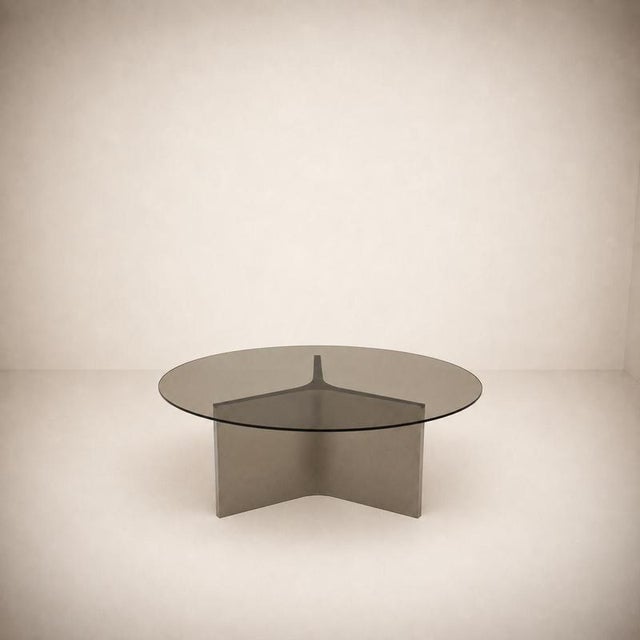 Étienne Fermigier (1932–1973) Rare set of three “Low Table” coffee tables J.E.R. edition, France, circa 1968 Stainless...