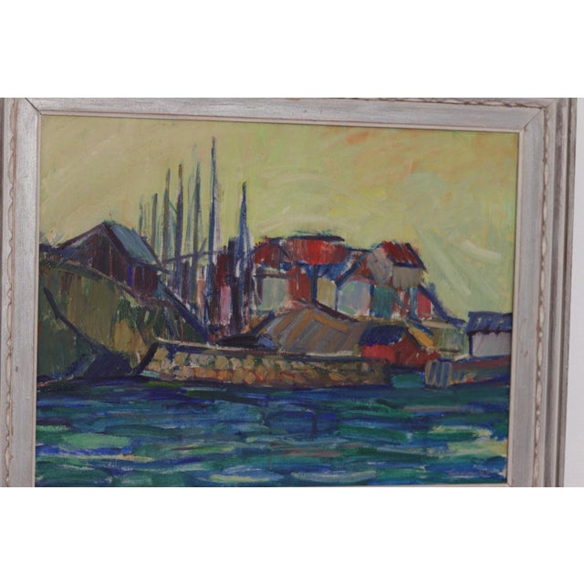 Karl Axel Gadd, Bohuslän Fishing Village, 1949, Oil on Canvas, Framed For Sale - Image 9 of 17
