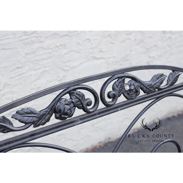 Meadowcraft Vintage Wrought Iron Outdoor Garden Sofa For Sale - Image 9 of 12