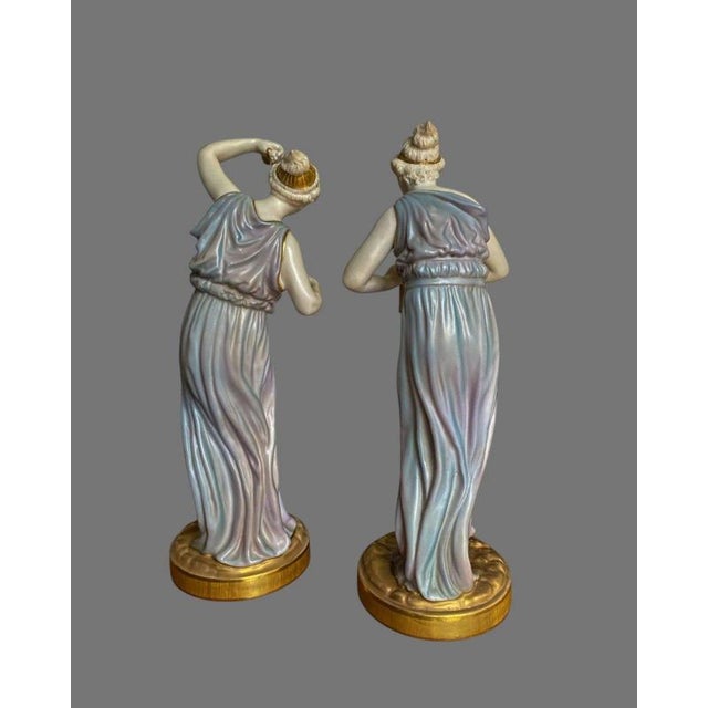 Greek Musicians by James Hadley for Royal Worcester, 1911, Set of 2 For Sale - Image 12 of 18