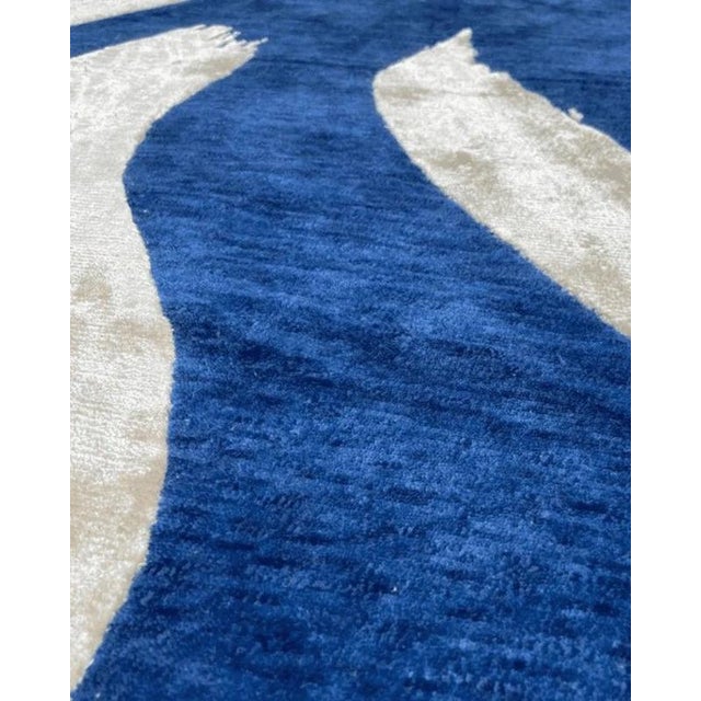 Contemporary Hand-Knotted Talisman Tattoo Rug in Wool and Bamboo by Dinodo Studio For Sale - Image 3 of 9
