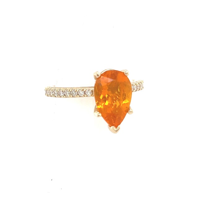 Natural Sapphire Diamond Ring 14k Gold 3.39 TCW Certified For Sale - Image 4 of 9