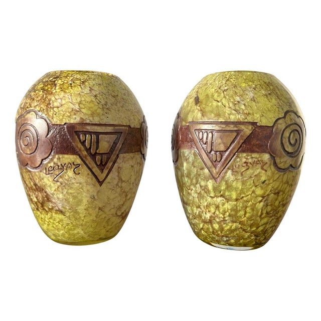 Art Deco Glass Vases by Legras, 1920s, Set of 2 For Sale - Image 15 of 15