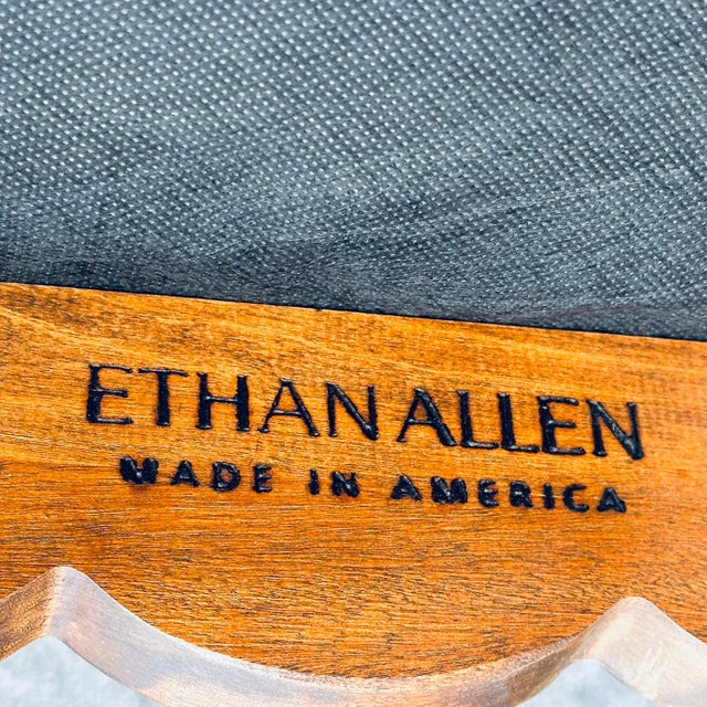 Ethan Allen Country French Dining Side Chairs 26-6202 Finish 216 Bordeaux (A) - a Pair For Sale - Image 9 of 12