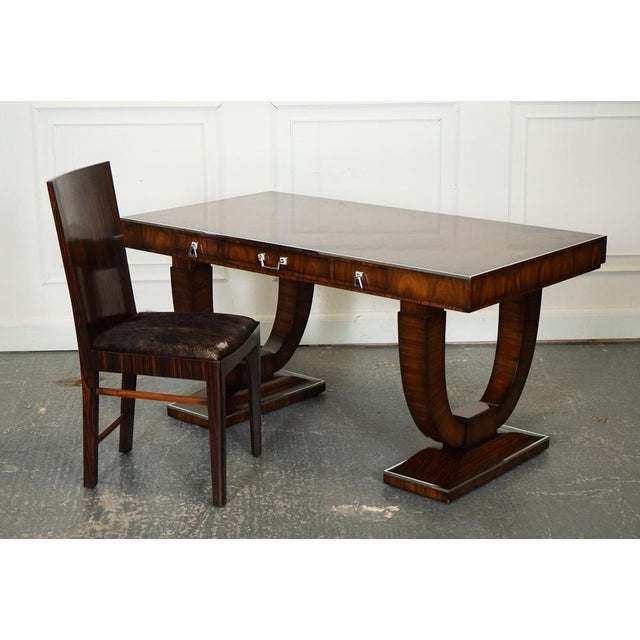 Art Deco Office Double Sided Drawers Desk from Theodore Alexander For Sale - Image 5 of 18