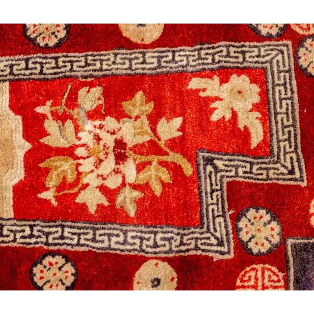 Chinese Chinese Saddle Rug, 3' 9" X 1' 10.5" For Sale - Image 3 of 7